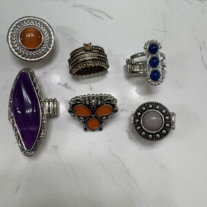 Set of 6 adjustable rings